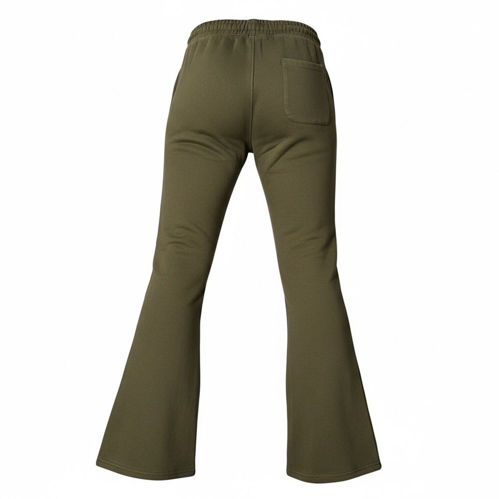 Copper Rivet Men's Olive Flared Sweatpants Rhinestones Drawstring Elastic M - Picture 6 of 9